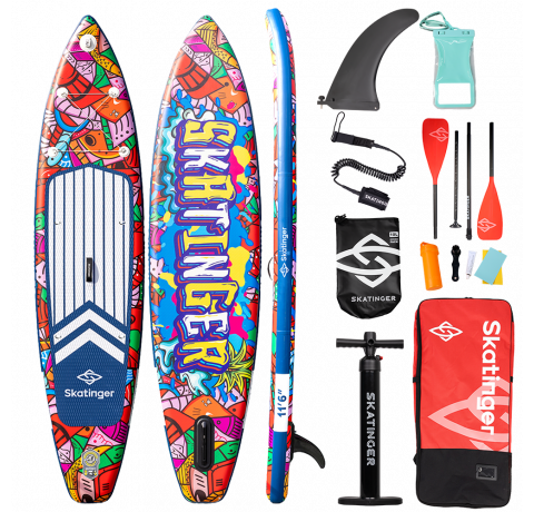 Skatinger Graffiti Red Touring SUP Tahtası – Denge, Kontrol, İfade