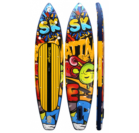 Skatinger Graffiti Yellow Touring SUP Tahtası – Karakter, Kontrast, Performans