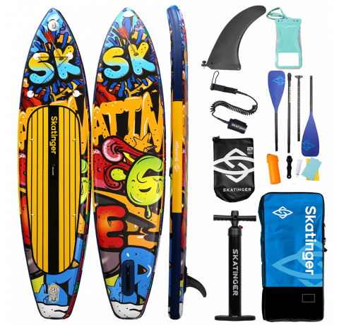 Skatinger Graffiti Yellow Touring SUP Tahtası – Karakter, Kontrast, Performans