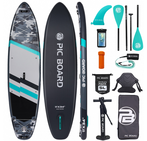 Skatinger Camouflage Grey Allround SUP Tahtası – Güç, Genişlik, Güven