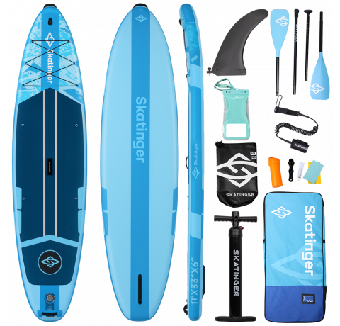Skatinger Ice Age Blue Touring SUP Tahtası – Sakinlik, Netlik, Kontrol