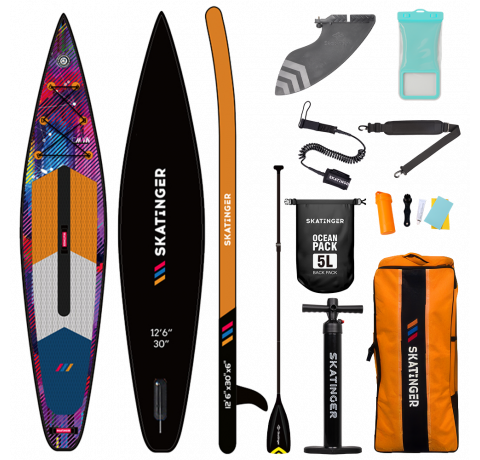 Skatinger CMYK Orange Racing SUP Board