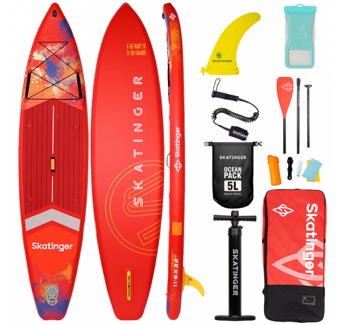 Skatinger Magma Red Allround Paddle SUP Board – Flow, Performance & Energy